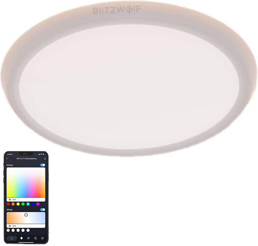 BlitzWill Έξυπνο Φωτιστικό Οροφής LED BW-CLT1 (Λευκό)