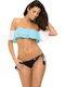 Set Bikini Push Up Albastru Deschis