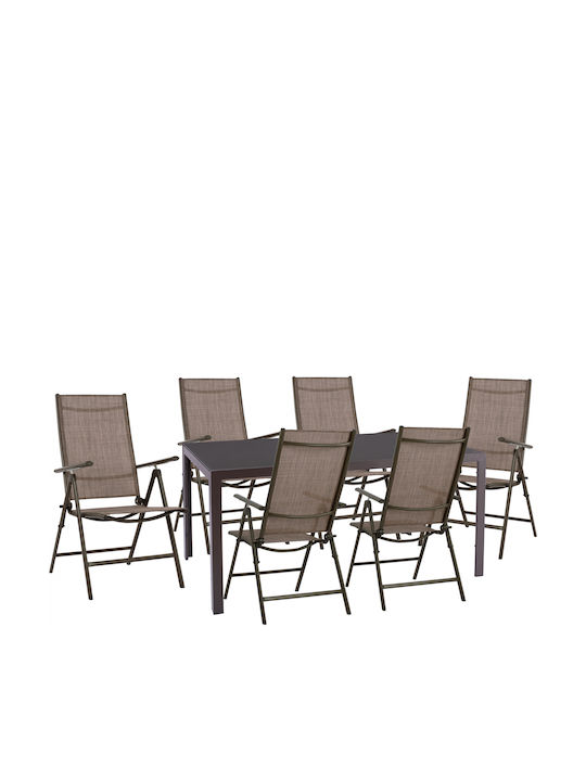 Set Outdoor Dining Coffee 7pcs