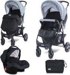 Lorelli Daisy Basic Set 2 in 1 Adjustable 2 in 1 Baby Stroller Suitable for Newborn Black & Silver Blue 8.75kg