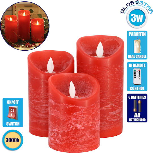 GloboStar LED Lamp Warm White Wax Polish 3pcs