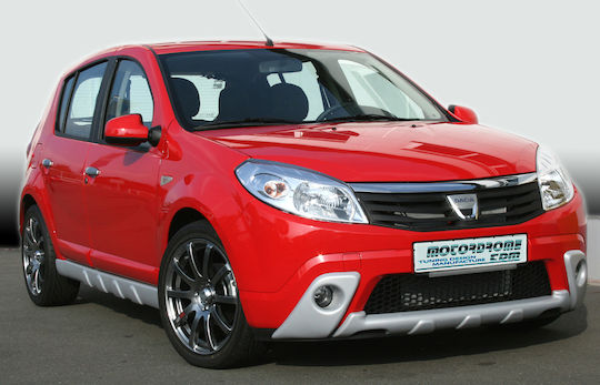 Motordrome Diffusor Auto Vorderseite Kompatibel mit Dacia Sandero 2008-2012
