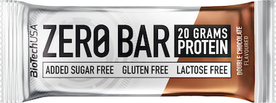 Biotech USA Zero Bar with Native Whey Isolate Batoană cu 40% Proteine și Aromă Ciocolată dublă 50gr