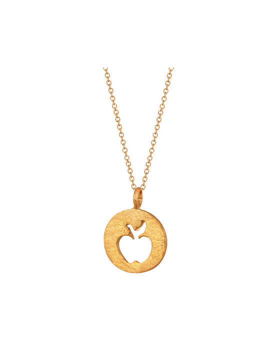 Silver plated Apple necklace