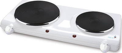 Kemper Dorella Enamel Countertop Double Burner White