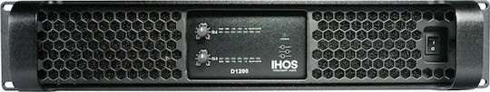 Ihos D-1200 PA Power Amplifier 2 Channels 1200W/4Ω 600W/8Ω Black