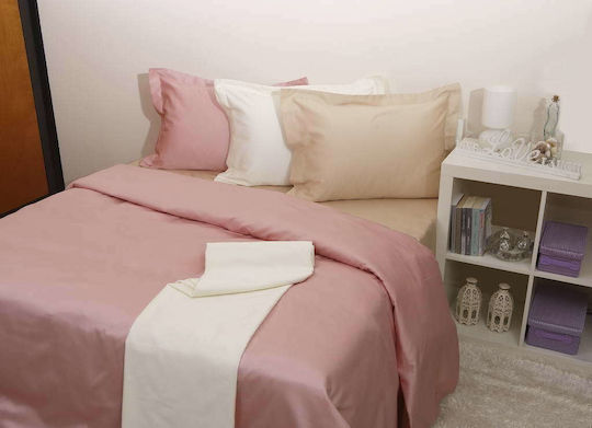Anna Riska Luxury Σεντόνι Υπέρδιπλο με Λάστιχο 160x200+25εκ. 8 Blush Pink