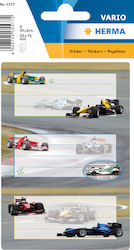 Herma Етикети за тетрадки Racing Cars 7.6x3.5см...