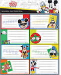 Gim Notebook Labels Mickey and Friends 16pcs