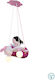 Globo Lighting Kids Plastic Single Ceiling Light E27 Kita Pink 40W 43cm