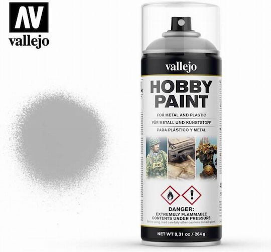 Acrylicos Vallejo Hobby Paint Χρώμα Μοντελισμού σε Spray Grey 264g 400ml