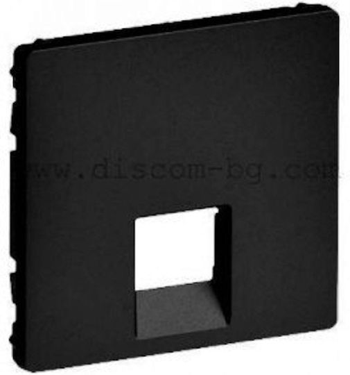 Legrand Valena Life Μετώπη Πρίζας Δικτύου-Τηλεφώνου RJ11/RJ45 σε Μαύρο Χρώμα 756412