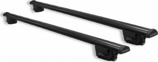 Farad Μπάρες Οροφής Αλουμινίου SM 057 για Jeep Cherokee 2002-2007 (Σετ με πόδια και κλειδαριά) Μαύρες