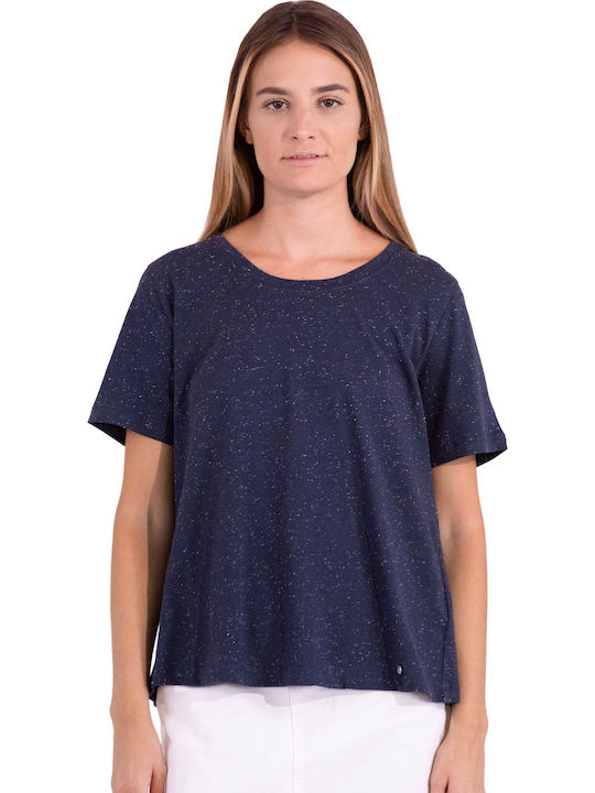 Superdry Γυναικείο T-shirt Navy Μπλε