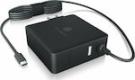 Icy Box Charger with Integrated Cable USB-C 90W Power Delivery Blacks (IB-PS101-PD)