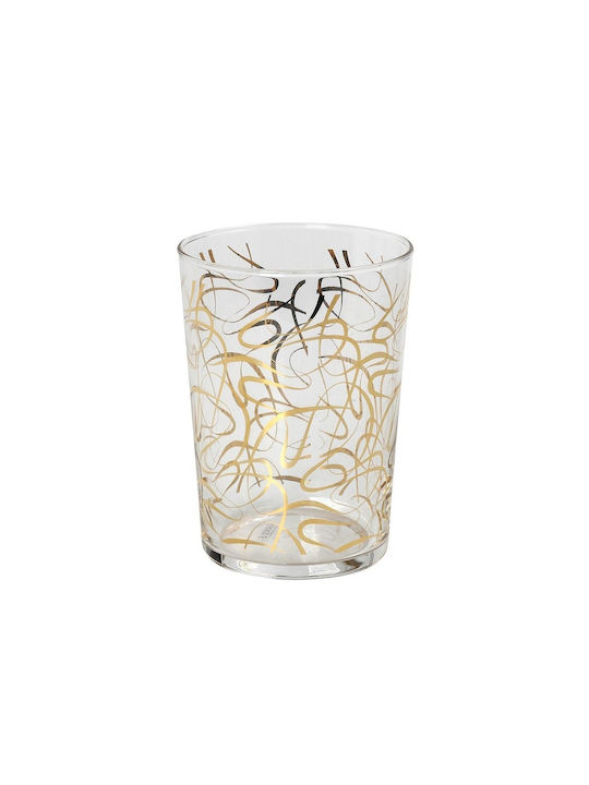Espiel Lucia Glas Wasser aus Glas in Gold Farbe 510ml 1Stück