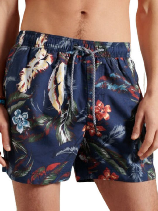Superdry Ανδρικό Μαγιό Σορτς Navy Μπλε Floral