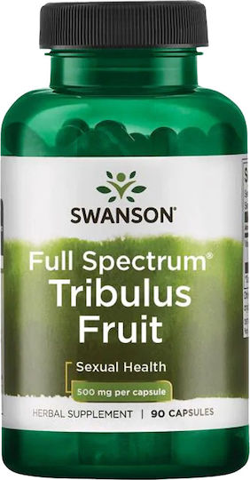 Swanson Full-Spectrum Tribulus Fruit 500mg Supplement for Libido & Testosterone Enhancement 90 Capsules
