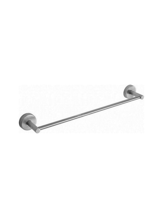 Karag Uno Satine Single Wall-Mounted Bathroom Rail Silver