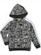 Kids Sweatshirt with Hood and Pockets Black Peanuts