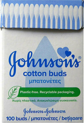 Johnson & Johnson Cotton Buds σε Ανακυκλώσιμη Συσκευασία 100pcs