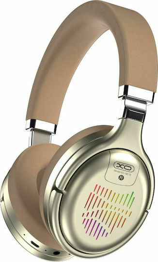 XO BE18 Безжични / Жични Over Ear Слушалки с Радио с 4 часа Работа Златисти