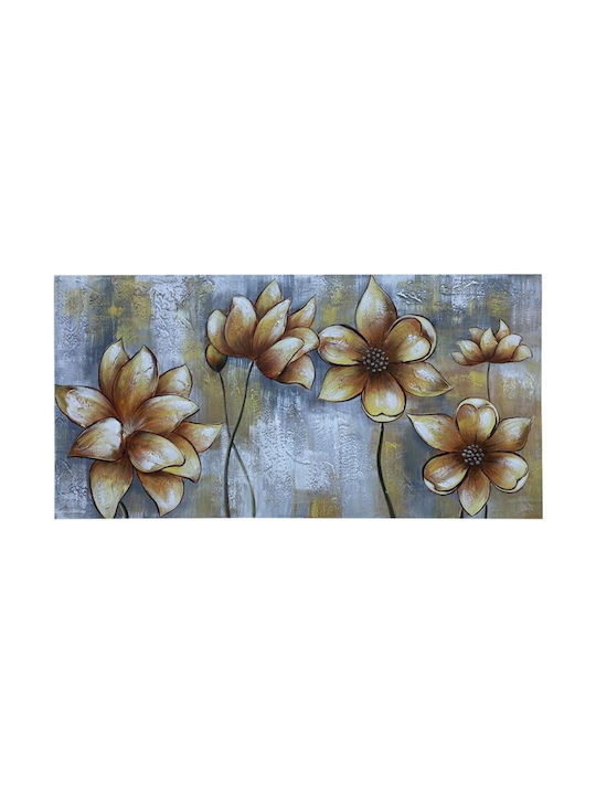 Fylliana Brown Flowers Картини на платно 120x60см