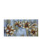 Fylliana Brown Flowers Πίνακας σε Καμβά 120x60cm