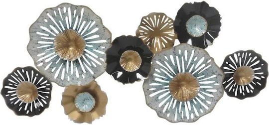 Fylliana Decorațiune Pentru Perete Negru-Auriu-Verde Din Metal 96x6x44.5cm