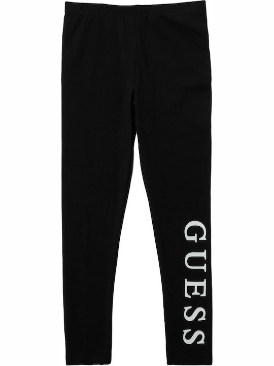 Guess Leggings pentru Copii Lung Negru