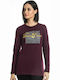 Paco & Co 218108 Women's Blouse Cotton Long Sleeve Burgundy