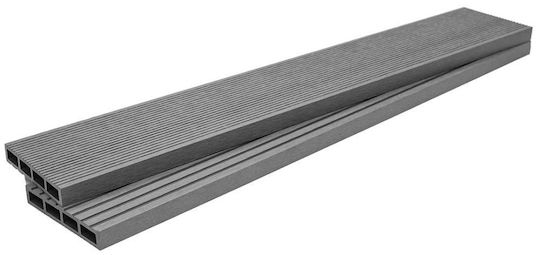 Newplan Deck Περίφραξης Κήπου Γκρι από WPC 360x12x2εκ. Γκρι