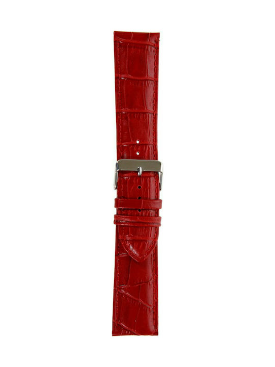 Tzevelion ART521 Leather Strap Red 22mm