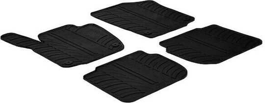 Gledring Set Front and Back Car Mats 4 Pieces for Seat Toledo Skoda Rapid 2012 Black