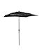 Profesională Umbrelă Rotundă Din aluminiu Negru Φ2m 313850