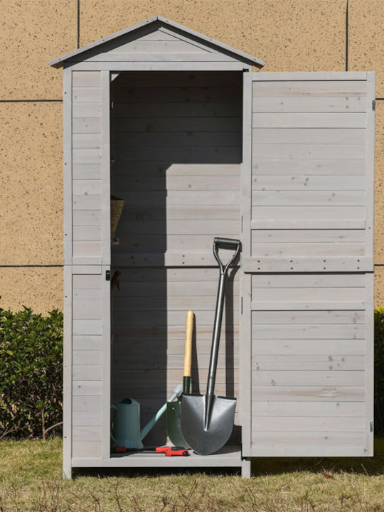 Wooden Garden Shed Grey M0.9xW0.63xH2m