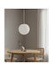 Home Lighting Se1125 1 Op Alessia Pendant Opal Κρεμαστό Φωτιστικό Λευκό Μπάλα με Ντουί E27 25x150x25εκ.
