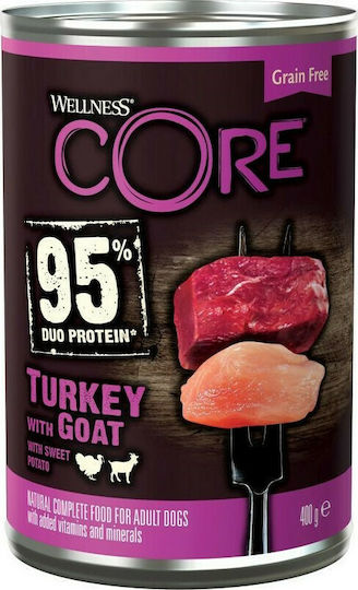 Wellness Core Duo Protein 95% Υγρή Τροφή Σκύλων σε Κονσέρβα με Γαλοπούλα χωρίς Σιτηρά 400gr