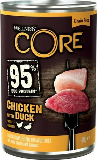 Wellness Core Duo Protein Влажна Храна за Кучета в Може да с Морков, Пилешко и Патица без Зърнени 400гр