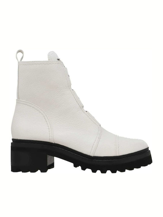 Barrett Leather Women's Ankle Boots White