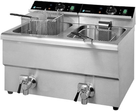 Fresh Electric Fryer Double 6.5kW Capacity 2x12lt 58x48.5x45cm FT1212N