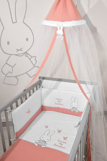 Miffy Set Baby Bettlaken Für Wiege Baumwolle Orange 80x110cm 3Stück