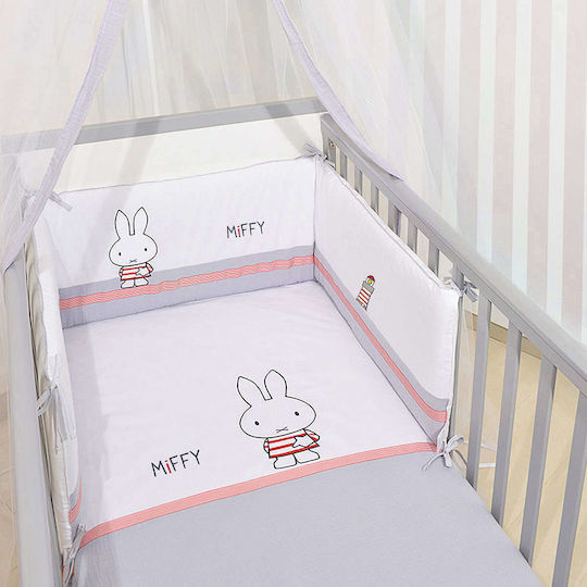 Miffy Baby Bettlaken Grau 110x160cm