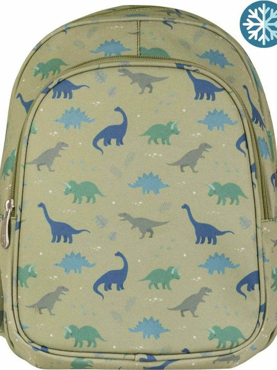 A Little Lovely Company Dinosaurs Schulranzen Rucksack Kindergarten in Grün Farbe 13Es