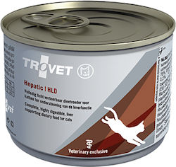 Trovet Hepatic Wet Food for Adult Cats for Liver Diseases In Can with 1pc 200gr