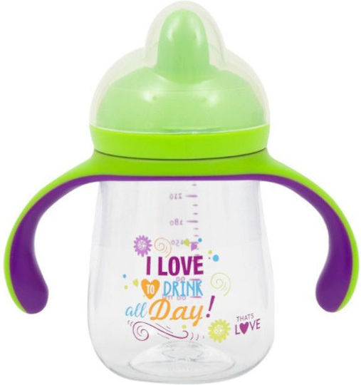That's Love Cana de antrenament pentru bebeluși Plastic cu mânere Verde pentru 12m+m+ 260ml