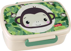Gim Monkey Plastic Kids' Food Container Green x...