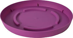 Plastona Roto 22 Round Plate Pot Violet 18.5x18.5cm