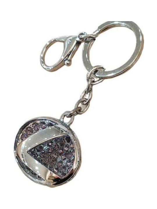 Metal key ring with diamonds LEXUS 2246-k