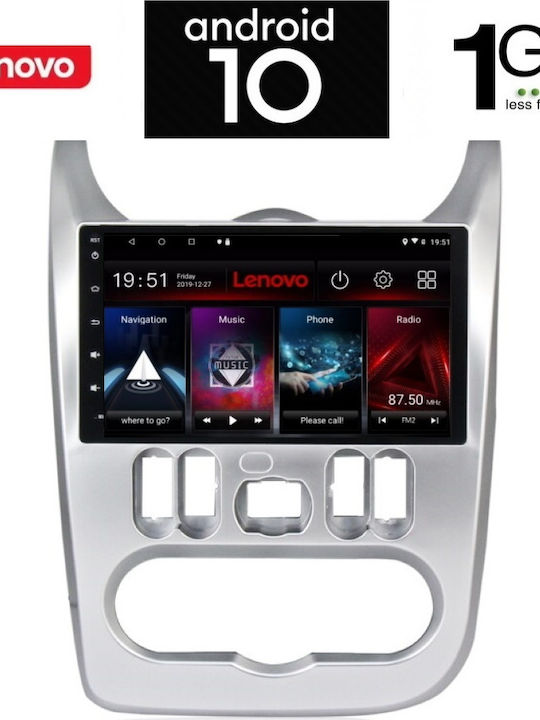 Lenovo Sistem Audio Auto pentru Renault Magazin online Logan Dacia Duster / Magazin online Logan / Magazin online Sandero 2006-2012 (Bluetooth/USB/AUX/WiFi/GPS/Partitură) cu Ecran Tactil 9" IQ-AN X5738_GPS